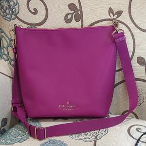 Kate Spade Magenta Crossbody Bag with Adjustable Strap
